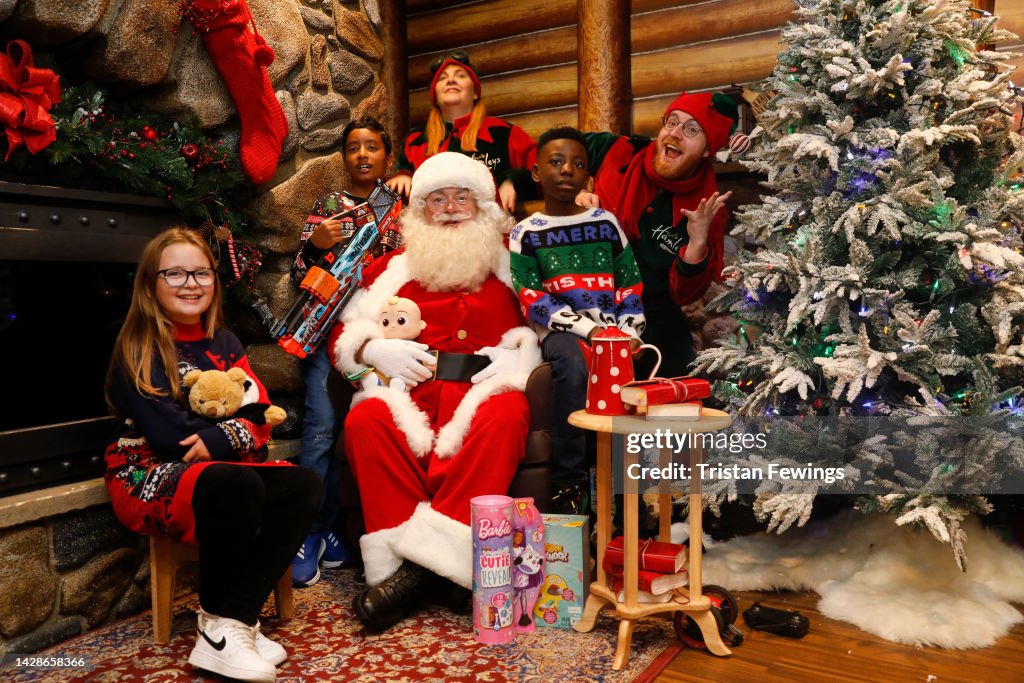 Santa with children in the grotto as Hamleys unveil their Top Ten Santa with children in the grotto as Hamleys unveil their Top Ten