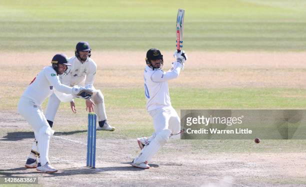 Daniel Ibrahim of Sussex bats during the LV= Insurance County Championship match between Susssex and Glamorgan at The 1st Central County Ground on...
