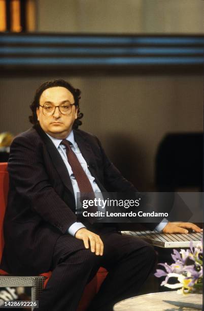 Italian politician Gianni De Michelis, Milano, Italy, 13th March 1986.