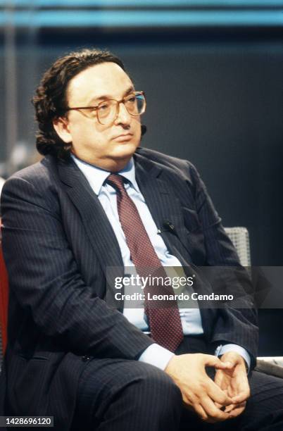 Italian politician Gianni De Michelis, Milano, Italy, 13th March 1986.