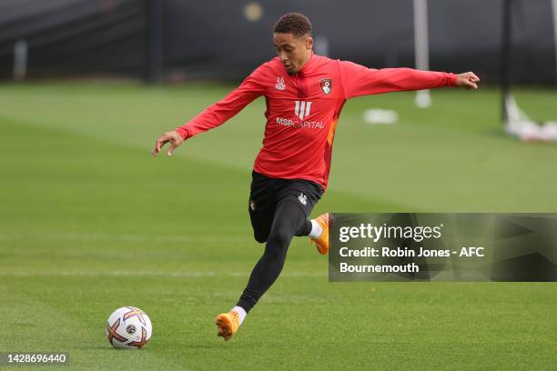 Marcus Tavernier of Bournemouth during a training session at Vitality Stadium on September 29, 2022 in Bournemouth, England.