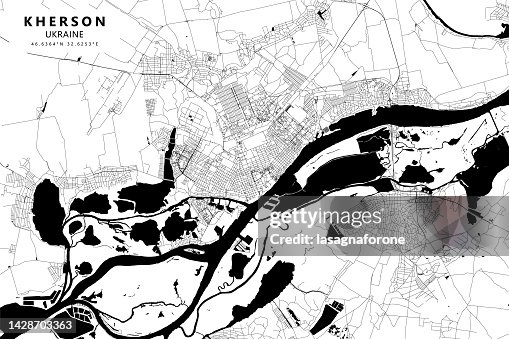 Kherson, Ukraine Vector Map Kherson, Ukraine Vector Map