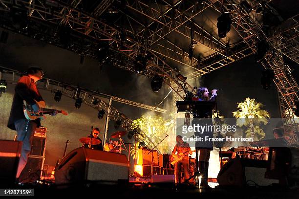 Singer Hope Sandoval of the band Mazzy Star perform during Day 1 of the 2012 Coachella Valley Music & Arts Festival held at the Empire Polo Club on...