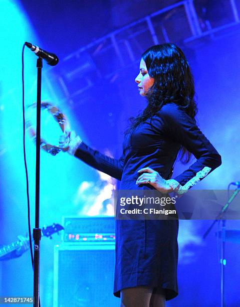 Singer Hope Sandoval of the band Mazzy Star performs during the 2012 Coachella Music Festival at The Empire Polo Club on April 13, 2012 in Indio,...