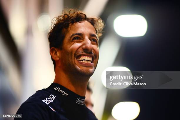 Daniel Ricciardo of Australia and McLaren looks on in the Paddock during previews ahead of the F1 Grand Prix of Singapore at Marina Bay Street...