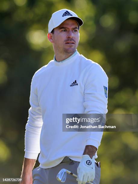 Nick Taylor of Canada prepares to play his shot from the fourth tee during the Sanderson Farms Championship at The Country Club of Jackson on...