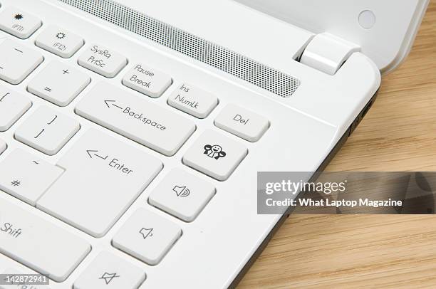 Keyboard on a Packard Bell NS44-HR-033UK laptop, July 29, 2011.