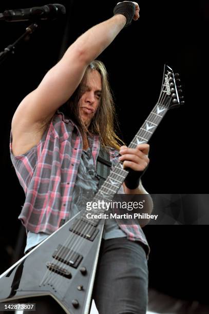 Matt Tuck of Bullet for My Valentine performs on stage at The Soundwave Music Festival at Olympic Park on 27th February 2011, in Sydney, Australia.