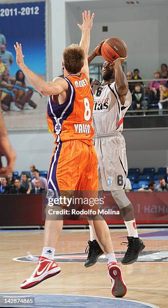 Tyrese Rice, #6 of Lietuvos Rytas in action during semi-final A of the 2012 Eurocup Finals between Valencia Basket v Lietuvos Rytas at Basketball...