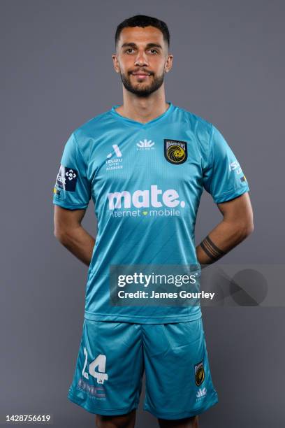 Yaren Sözer poses during the Central Coast Mariners FC headshots session at Mingara Recreation Club on September 28, 2022 in the Central Coast,...