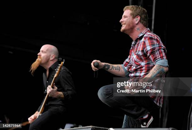 Corey Taylor of Stone Sour performs on stage at The Soundwave Music Festival at Olympic Park on 27th February 2011, in Sydney, Australia.
