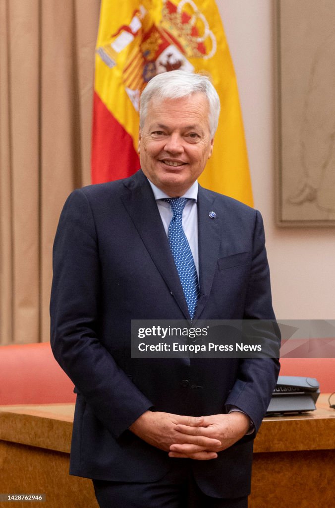Justice Commissioner Didier Reynders Appears Before The Joint Committee For The Eu Of The Congress.