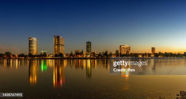 bonn (bundesviertel) skyline at sunset (germany) - bonn stock pictures, royalty-free photos & images