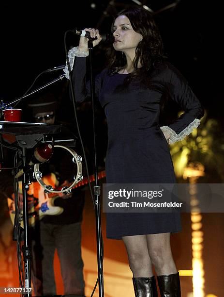 Hope Sandoval of Mazzy Star performs as part of Day 1 of the 2012 Coachella Valley Music & Arts Festival at the Empire Polo Fields on April 13, 2012...