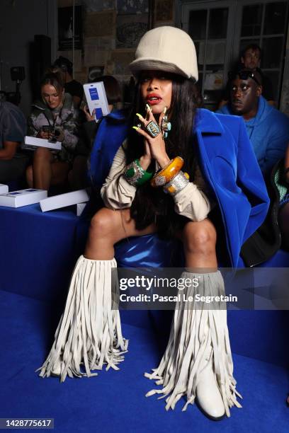 Erykah Badu attends the Off-White Womenswear Spring/Summer 2023 show as part of Paris Fashion Week on September 29, 2022 in Paris, France.