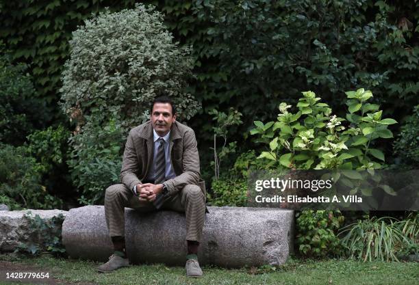 Mehdi Nebbou attends a photocall of "Morgane Detective Geniale" TV Series at Ambasciata di Francia on September 29, 2022 in Rome, Italy.