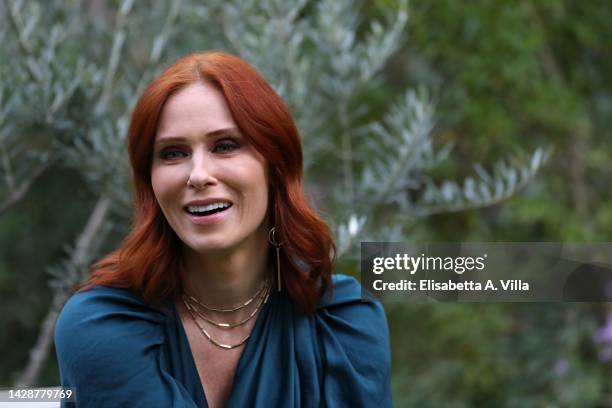 Audrey Fleurot attends a photocall of "Morgane Detective Geniale" TV Series at Ambasciata di Francia on September 29, 2022 in Rome, Italy.