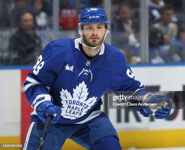 Victor Mete of the Toronto Maple Leafs skates against the Montreal Canadiens during an NHL pre-season game at Scotiabank Arena on September 28, 2022...