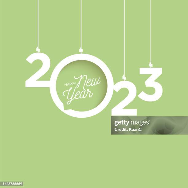 2023. frohes neues jahr. abstrakte zahlenvektorillustration. urlaubsdesign für grußkarte, einladung, kalender, etc. vektor-stock-illustration - new years resolutions stock-grafiken, -clipart, -cartoons und -symbole