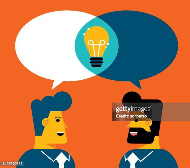 brainstorming - businessman - integrated solutions stock illustrations