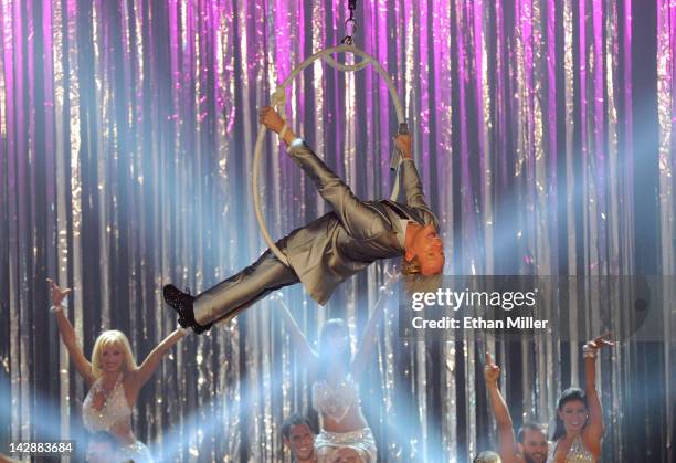 Television personality Carson Kressley performs during the grand opening of "Dancing With the Stars: Live in Las Vegas" at the New Tropicana Las...