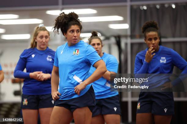 Silvia Turani during the Italian Women's Rugby training session at the AUT Millenium Institute on September 30, 2022 in Auckland, New Zealand.