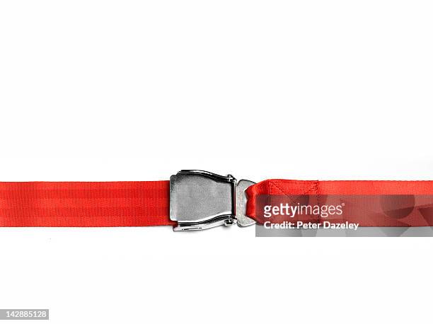 red seat belt fastened, landscape - belt stock pictures, royalty-free photos & images