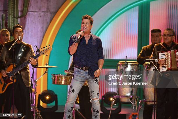 Carlos Vives performs onstage during the 2022 Billboard Latin Music Awards at Watsco Center on September 29, 2022 in Coral Gables, Florida.