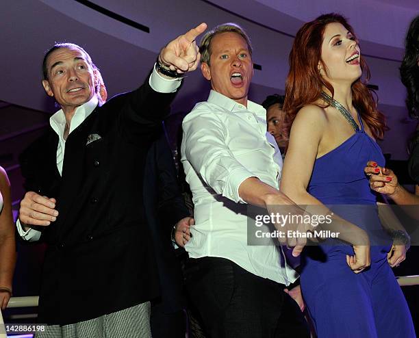 Chairman and CEO of the New Tropicana Las Vegas, Inc. Alex Yemenidjian, television personality Carson Kressley and dancer Anna Trebunskaya attend the...