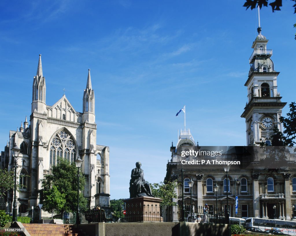 Cathedral and Town Hall, Dunedin, South Island, New Zealand