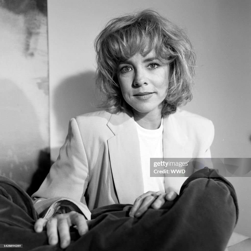 Actress Stockard Channing poses for pictures in her Park Avenue home