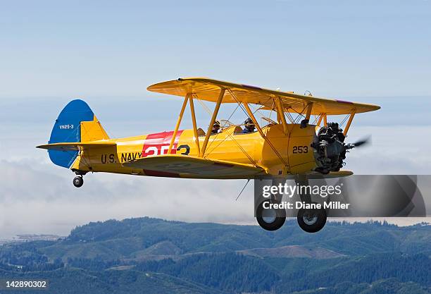 1943 stearman biplane - 1943 stock pictures, royalty-free photos & images