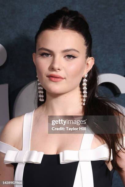 Chiara Aurelia attends the premiere of Netflix's "Luckiest Girl Alive" at Paris Theater on September 29, 2022 in New York City.