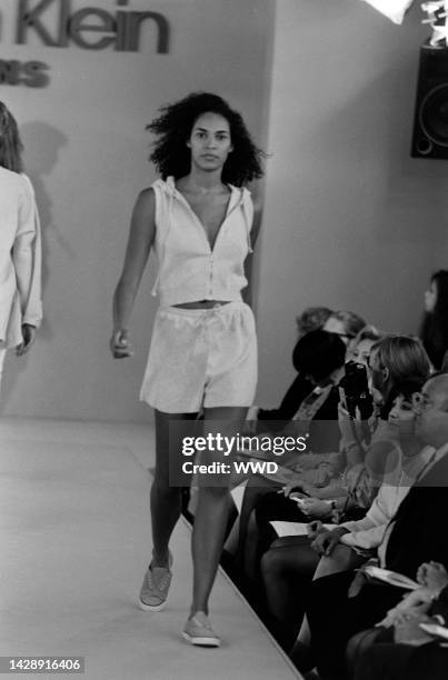 This show was the first time that the Calvin Klein Jeans sportswear label had it's own fashion show separate from being presented with other...