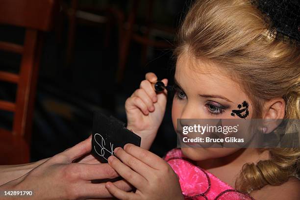 Eden Wood promotes Logo's "Eden's World" as she visits Planet Hollywood Times Square on April 13, 2012 in New York City.