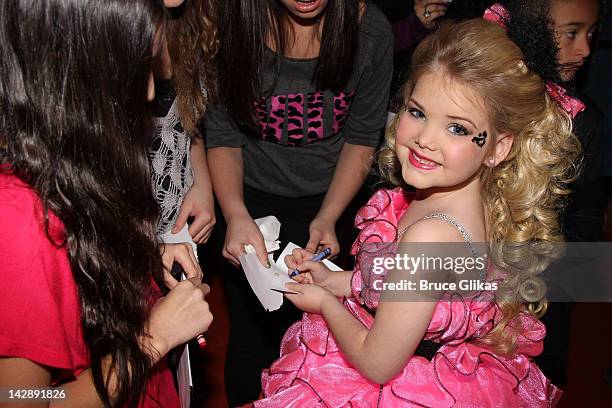 Eden Wood promotes Logo's "Eden's World" as she visits Planet Hollywood Times Square on April 13, 2012 in New York City.