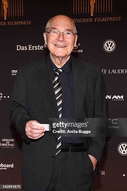 Actor Otto Mellies attends the nominees reception of the "Deutscher Filmpreis" award on April 14, 2012 in Berlin, Germany.