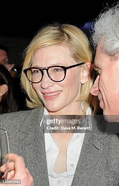 Cast member and Co-artistic director of the Sydney Theatre Company Cate Blanchett attends an after party celebrating the press night performance of...