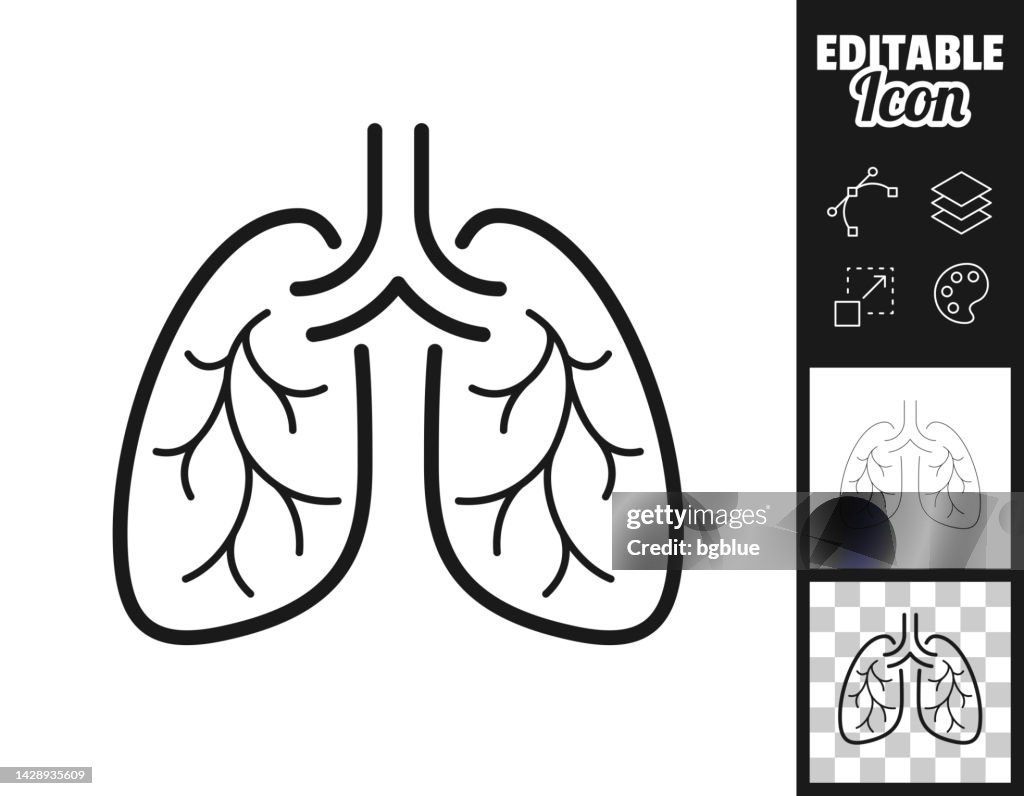 Lungs. Icon for design. Easily editable
