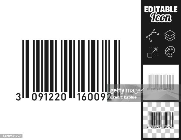 barcode. icon for design. easily editable - bar code stock illustrations