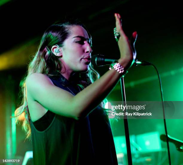 Delilah performs on stage at O2 Academy 2 on April 14, 2012 in Liverpool, England.