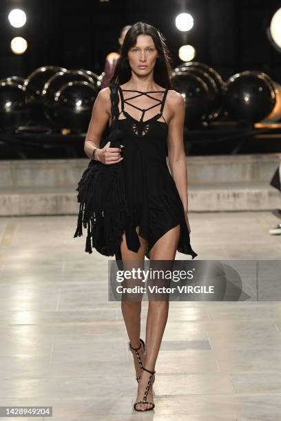 Bella Hadid walks the runway during the Isabel Marant Ready to Wear Spring/Summer 2023 fashion show as part of the Paris Fashion Week on September...