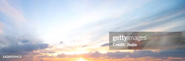 sky at sunset - sky only stock pictures, royalty-free photos & images