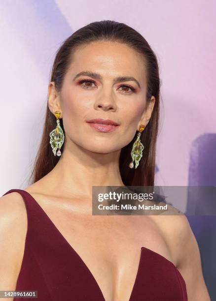 Hayley Atwell attends the BFI London Film Festival Luminous Gala at The Londoner Hotel on September 29, 2022 in London, England.
