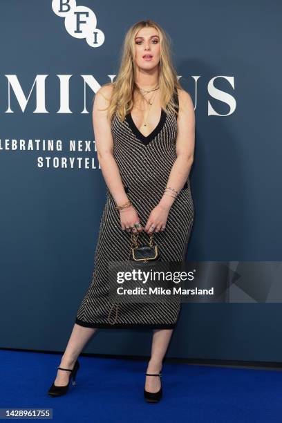 Honor Swinton Byrne attends the BFI London Film Festival Luminous Gala at The Londoner Hotel on September 29, 2022 in London, England.