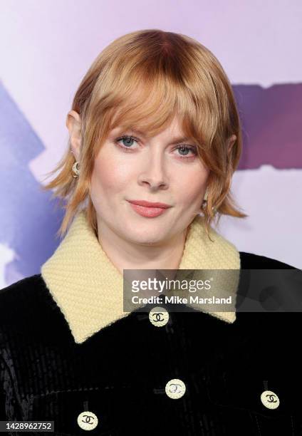 Emily Beecham attends the BFI London Film Festival Luminous Gala at The Londoner Hotel on September 29, 2022 in London, England.
