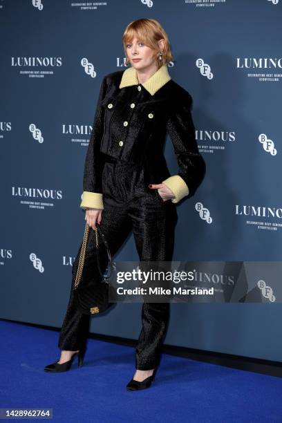 Emily Beecham attends the BFI London Film Festival Luminous Gala at The Londoner Hotel on September 29, 2022 in London, England.