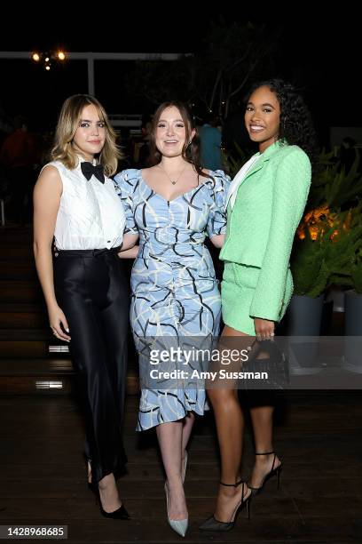 Bailee Madison, Emma Kenney and Chandler Kinney attend a Cosmopolitan celebration for the launch of CosmoTrips and Fêtes cover star Laura Harrier at...