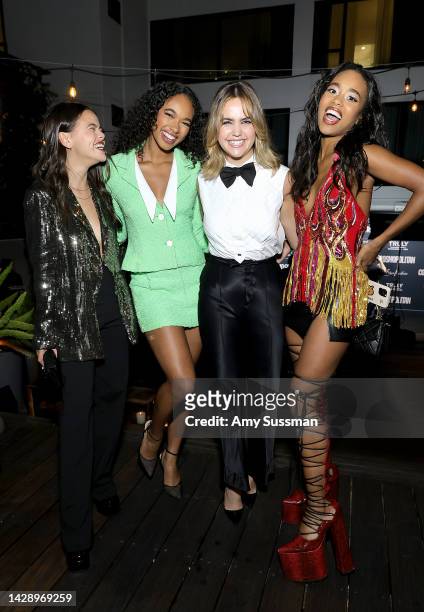 Malia Pyles, Chandler Kinney, Bailee Madison and Zaria attend a Cosmopolitan celebration for the launch of CosmoTrips and Fêtes cover star Laura...