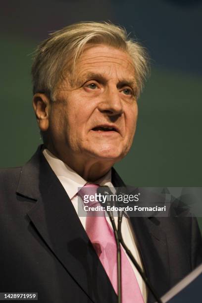 Jean Claude Trichet President BCE during a summit Confindustria